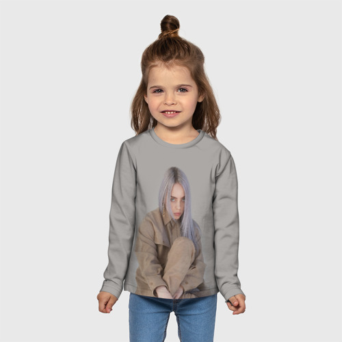 Детский лонгслив 3D BILLIE EILISH, цвет 3D печать - фото 5