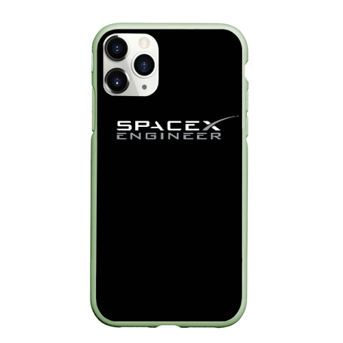 Чехол для iPhone 11 Pro матовый Spacex engineer, цвет салатовый