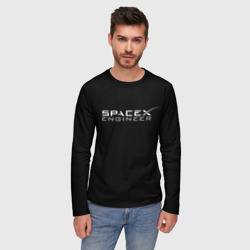 Мужской лонгслив 3D Spacex engineer - фото 2