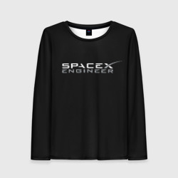 Женский лонгслив 3D Spacex engineer