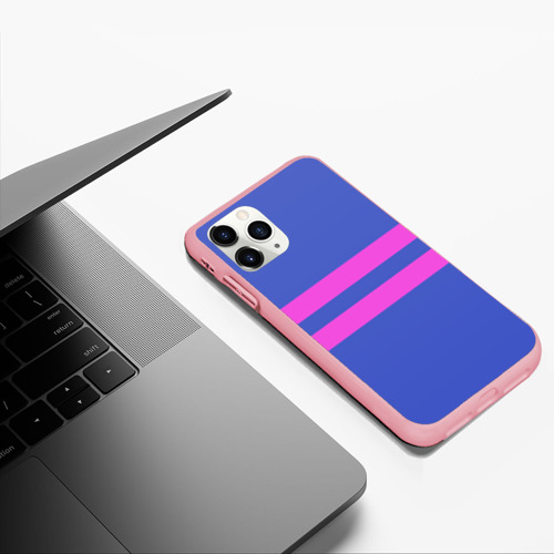 Чехол для iPhone 11 Pro Max матовый Фриск frisk Undertale, цвет баблгам - фото 5