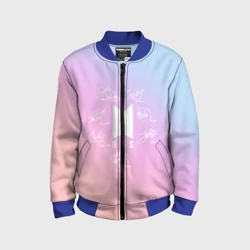 Детский бомбер 3D BTS автографы