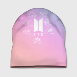 Шапка 3D BTS автографы