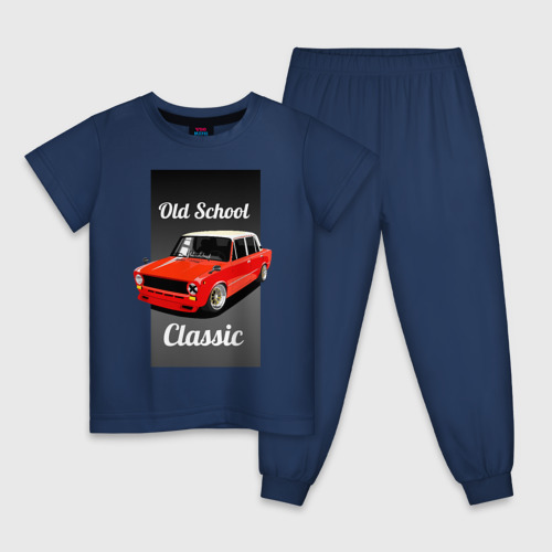 Детская пижама хлопок 2101 Classic, цвет темно-синий