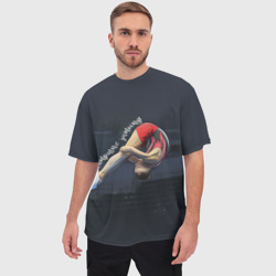 Мужская футболка oversize 3D Прыжки на батуте - фото 2