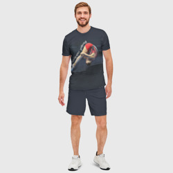 Мужской костюм с шортами 3D Прыжки на батуте - фото 2