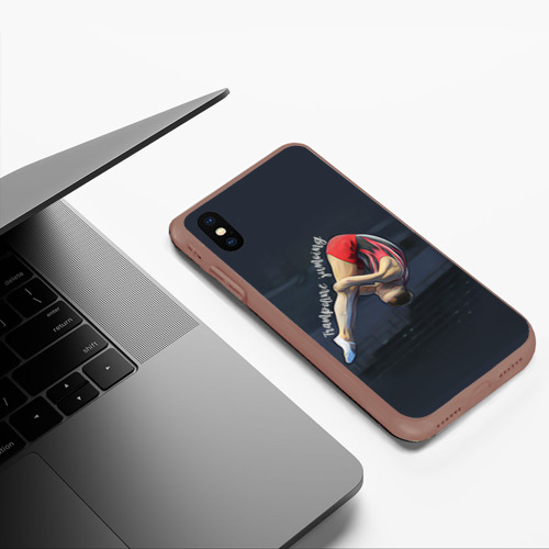 Чехол для iPhone XS Max матовый с принтом Прыжки на батуте, фото #5