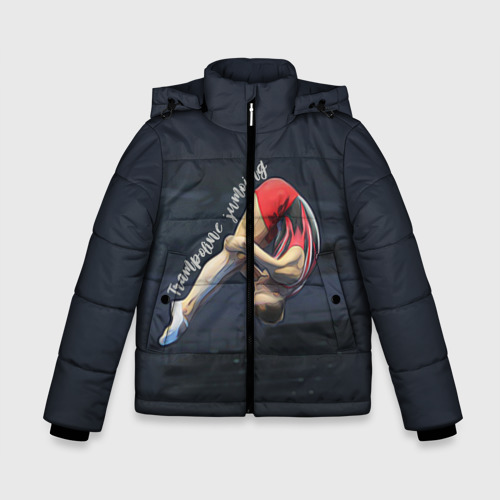 Зимняя куртка для мальчиков 3D Прыжки на батуте, цвет красный