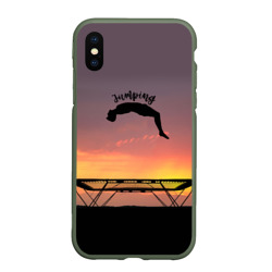 Чехол для iPhone XS Max матовый Jumping