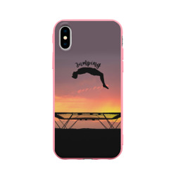 Чехол для iPhone X матовый Jumping