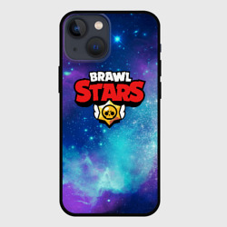 Чехол для iPhone 13 mini Brawl Stars лого в космосе