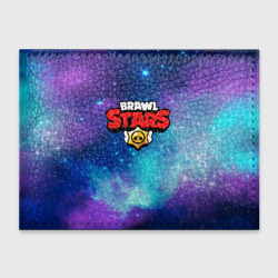 Обложка для студенческого билета Brawl Stars лого в космосе