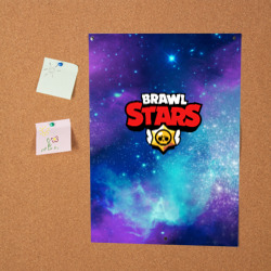 Постер Brawl Stars лого в космосе - фото 2