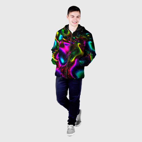 Мужская куртка 3D с принтом В НЕОНЕ, фото на моделе #1
