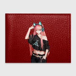 Обложка для студенческого билета Zero Two в наушниках