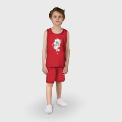 Детская пижама с шортами хлопок Цветы - фото 2