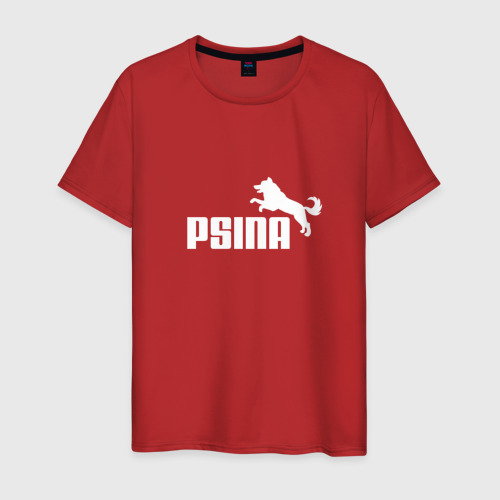 Мужская футболка хлопок Psina, цвет красный