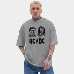 Мужская футболка Oversize хлопок texturе AC/DC - фото 2