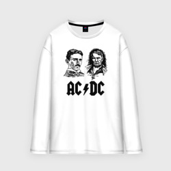 Мужской лонгслив oversize хлопок AC/DC