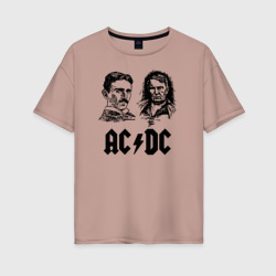 Женская футболка хлопок Oversize AC/DC