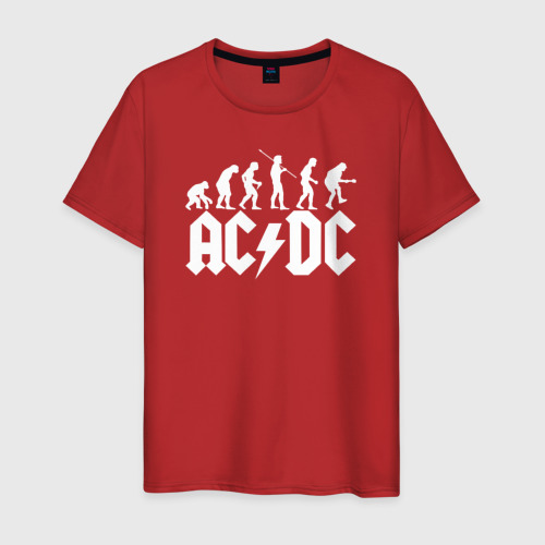 Мужская футболка хлопок AC/DC, цвет красный