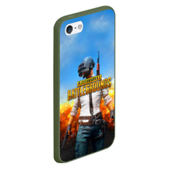 Чехол для iPhone 5/5S матовый PUBG hero ПАБГ герой в огне - фото 2