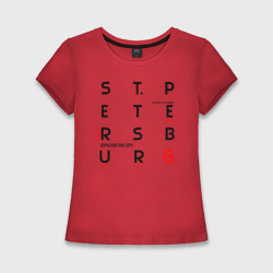 Женская футболка хлопок Slim Санкт-Петербург Explore