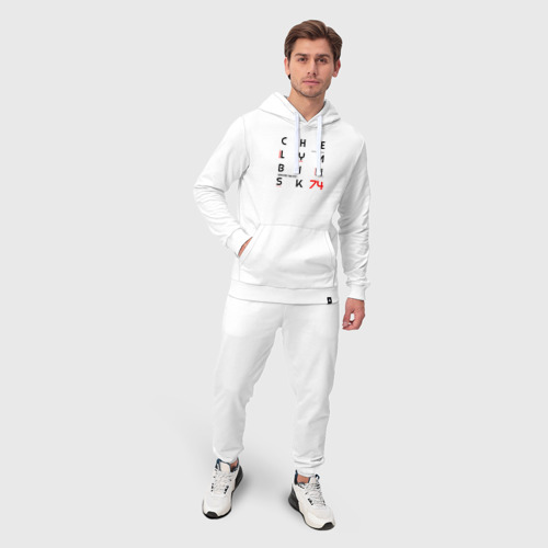 Мужской костюм хлопок с толстовкой Челябинск Explore, цвет белый - фото 3