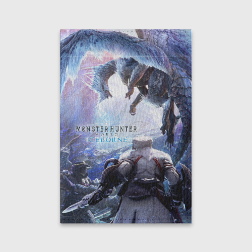 Обложка для паспорта матовая кожа Monster Hunter: World Iceborn, цвет черный