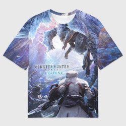 Женская футболка oversize 3D Monster Hunter: World Iceborn