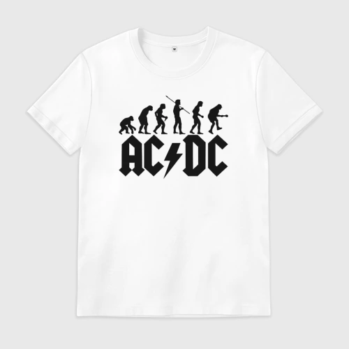 Мужская футболка хлопок с принтом AC/DC, вид спереди #2