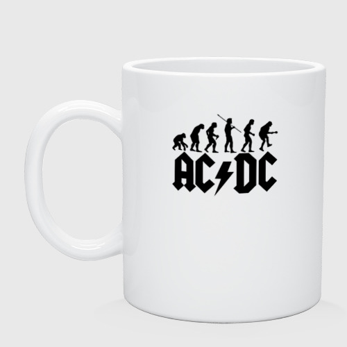 Кружка керамическая AC/DC, цвет белый