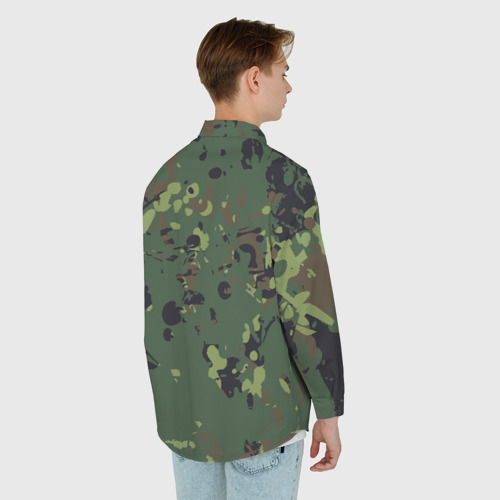 Мужская рубашка oversize 3D с принтом Король танков, вид сзади #2
