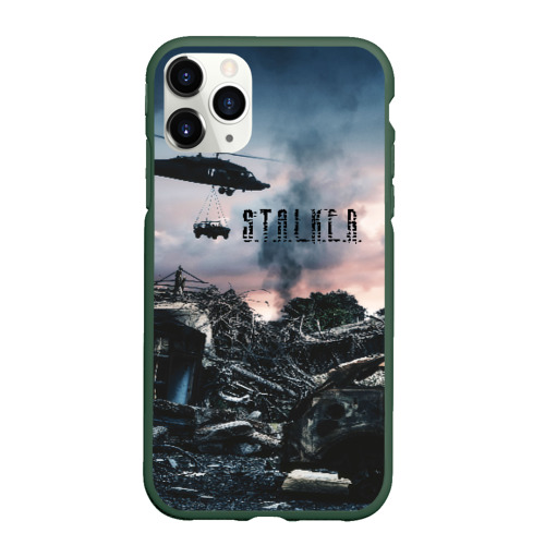 Чехол для iPhone 11 Pro матовый S.T.A.L.K.E.R    Чернобыль, цвет темно-зеленый