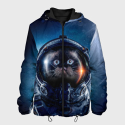 Мужская куртка 3D Кот космонавт