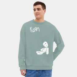 Мужской свитшот oversize без начеса хлопок Korn - фото 2