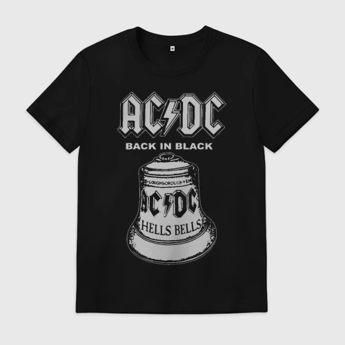 Мужская футболка хлопок с принтом AC/DC, вид спереди #2