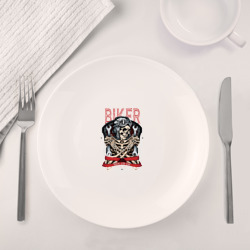 Набор: тарелка + кружка Cool biker Skull - фото 2