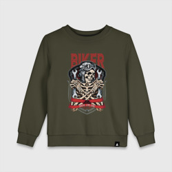 Детский свитшот хлопок Cool biker Skull