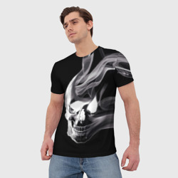 Мужская футболка 3D Wind - smoky skull - фото 2