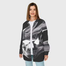 Женская рубашка oversize 3D Wind - smoky skull - фото 2