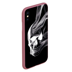 Чехол для iPhone XS Max матовый Wind - smoky skull - фото 2