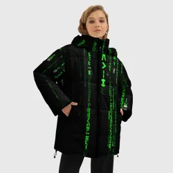 Женская зимняя куртка Oversize Матрица кода - фото 2