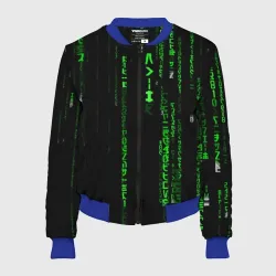 Женский бомбер 3D Матрица кода