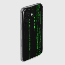 Чехол для iPhone 16 силиконовый с защитой камеры Матрица кода - фото 2