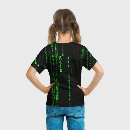 Детская футболка 3D Матрица кода, цвет 3D печать - фото 6