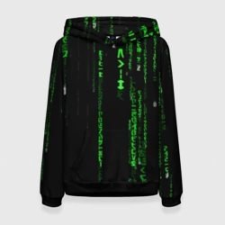 Женская толстовка 3D Матрица кода