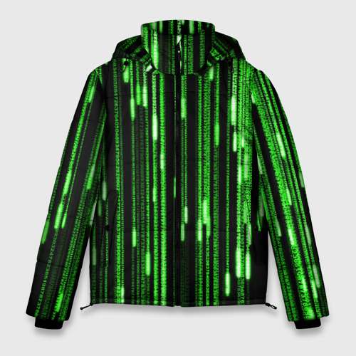 Мужская зимняя куртка 3D Матрица, цвет светло-серый