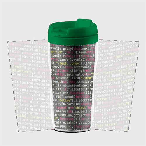 Термокружка-непроливайка Цифры кода, цвет зеленый - фото 2