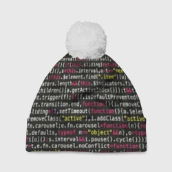 Шапка 3D c помпоном Цифры кода